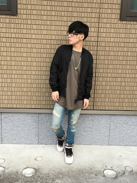 「PHENOMENON」｜「アイテム（ジャケット/アウター）」を使った、SHOOHSさん（メンズ・166cm）の春コーディネート