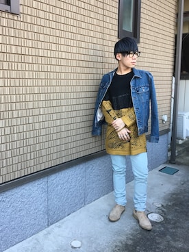 「COMMON PROJECTS（コモンプロジェクト）のアイテム（ブーツ）」を使った、SHOOHSさん（メンズ・166cm）の秋コーディネート