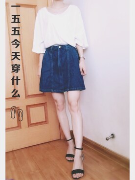 「BLUEPOPS（ブルーポップス）のアイテム」を使った、155さん（レディース・155cm）の夏コーディネート