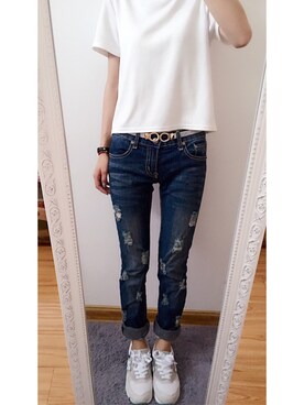 155さん（レディース・155cm）の夏コーディネート