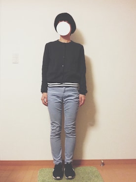 「クルーネックニット」｜mizootさん（レディース・157cm）の冬コーディネート