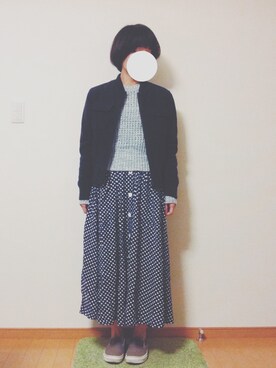 「xelle（エックスエル）のアイテム（ジャケット/アウター）」を使った、mizootさん（レディース・157cm）の春コーディネート