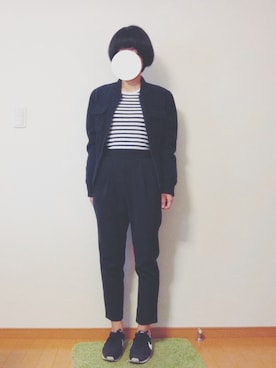 「xelle（エックスエル）のアイテム（ジャケット/アウター）」を使った、mizootさん（レディース・157cm）の春コーディネート
