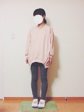 「PLAIN CLOTHING（プレーンクロージング）のアイテム（スウェット）」を使った、mizootさん（レディース・157cm）の春コーディネート