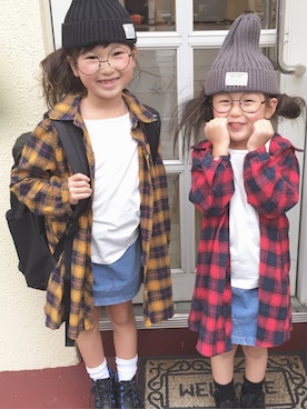 「アイテム（ブーツ）」を使った、sayuさん（キッズ・110cm）の秋コーディネート