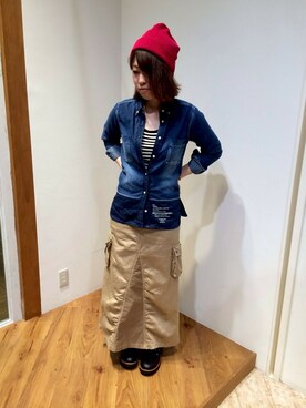 「TYPE BLUE（タイプブルー）のアイテム（トップス）」を使った、YUMIEさん（レディース・161cm）の冬コーディネート