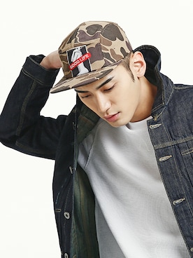 「アイテム（デニムジャケット）」を使った、romanticcrownさん（メンズ・185cm）の春コーディネート