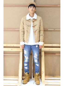 「pants」｜「アイテム（ジャケット/アウター）」を使った、romanticcrownさん（メンズ・186cm）の秋コーディネート