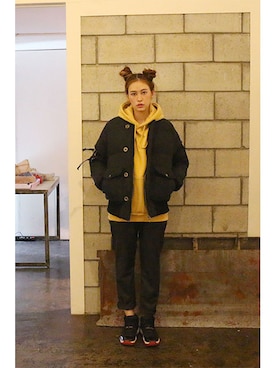 「model」｜「アイテム（ジャケット/アウター）」を使った、romanticcrownさん（レディース・172cm）の冬コーディネート