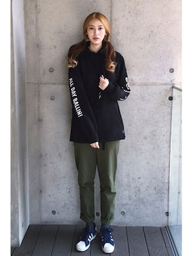 「black」｜「アイテム（その他）」を使った、romanticcrownさん（レディース・173cm）の春コーディネート