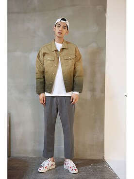 「pants」｜「アイテム（その他）」を使った、romanticcrownさん（メンズ・185cm）の春コーディネート
