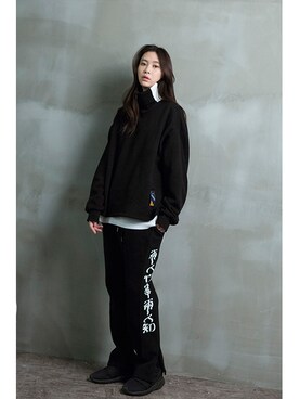 「sweatshirt」｜romanticcrownさん（レディース・170cm）の冬コーディネート