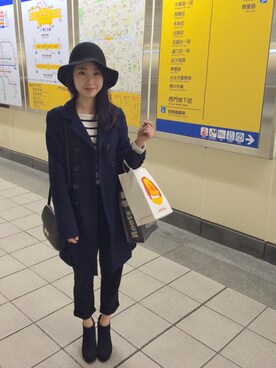 「PULL&BEAR（プルアンドベア）のアイテム（ブーツ）」を使った、MM🌺さん（レディース・155cm）の秋コーディネート