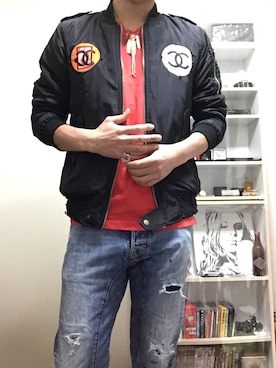 「シャネル」｜「アイテム（ブルゾン）」を使った、hideさん（メンズ・175cm）の冬コーディネート