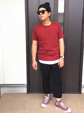 「しまむら（シマムラ）のアイテム（スラックス）」を使った、Ｊさん（メンズ・175cm）の秋コーディネート