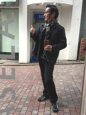 「アイテム（カバーオール）」を使った、Nobuhiko Fuekiさん（メンズ・171cm・50代）の秋コーディネート