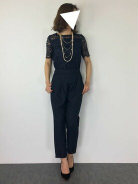 「ドレス」｜「アイテム（サロペット/オーバーオール）」を使った、GIRL_staffさん（レディース・158cm）の冬コーディネート