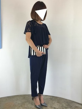 「ドレス」｜「アイテム（サロペット/オーバーオール）」を使った、GIRL_staffさん（レディース・154cm）の冬コーディネート