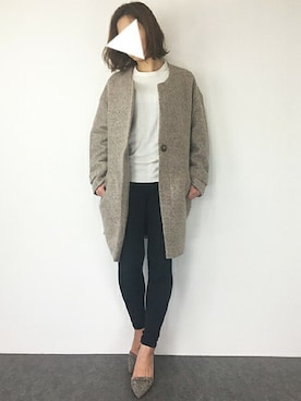 「コクーンコート」｜GIRL_staffさん（レディース・158cm）の冬コーディネート