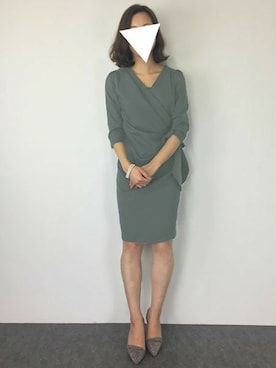 「アイテム（ドレス、グレー系）」を使った、GIRL_staffさん（レディース・158cm）の冬コーディネート