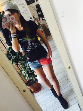 「reversal（リバーサル）のアイテム（帽子）」を使った、maricoさん（レディース・175cm）の秋コーディネート