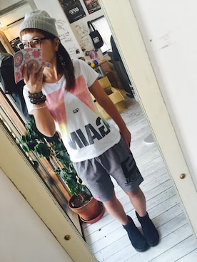 「reversal（リバーサル）のアイテム（帽子）」を使った、maricoさん（レディース・175cm）の秋コーディネート