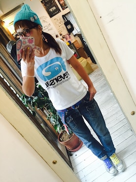 「reversal（リバーサル）のアイテム（帽子）」を使った、maricoさん（レディース・175cm）の秋コーディネート
