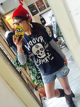 「reversal（リバーサル）のアイテム（帽子）」を使った、maricoさん（レディース・175cm）の冬コーディネート