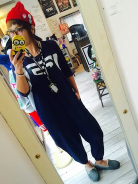 「reversal（リバーサル）のアイテム（帽子）」を使った、maricoさん（レディース・175cm）の冬コーディネート