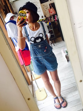 「reversal（リバーサル）のアイテム（帽子）」を使った、maricoさん（レディース・175cm）の夏コーディネート