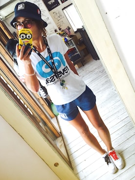 「reversal（リバーサル）のアイテム（帽子）」を使った、maricoさん（レディース・175cm）の夏コーディネート