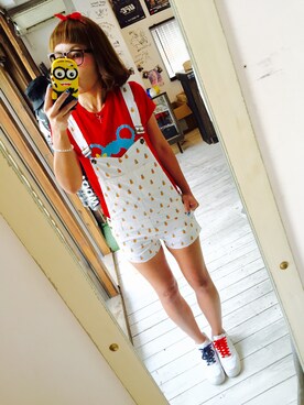 「ELEMENT（エレメント）のアイテム（オールインワン・サロペット）」を使った、maricoさん（レディース・175cm）の夏コーディネート