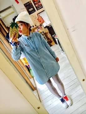 「reversal（リバーサル）のアイテム（帽子）」を使った、maricoさん（レディース・175cm）の秋コーディネート
