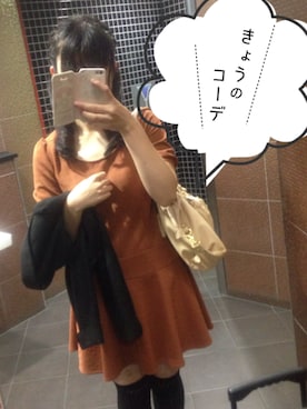 「ニーハイソックス」｜「アイテム（その他アウター）」を使った、asami*さん（レディース・161cm）の秋コーディネート
