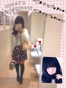 「ニーハイソックス」｜「アイテム（その他アウター）」を使った、asami*さん（レディース・161cm）の秋コーディネート