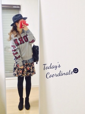 「スウェット×シャツ」｜kaorin☆さん（レディース・156cm）の冬コーディネート