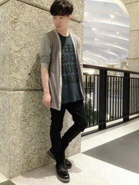 「FACTOTUM（ファクトタム）のアイテム（その他アウター）」を使った、Edward Liaoさん（メンズ・172cm）の春コーディネート