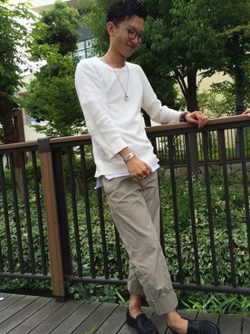 「アイテム（バングル/リストバンド）」を使った、Yuukiさん（メンズ・176cm・10代）の夏コーディネート