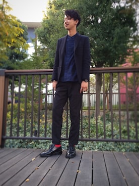 「Sergio rossi（セルジオロッシ）のアイテム」を使った、Yuukiさん（メンズ・176cm）の秋コーディネート