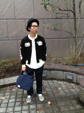 「Pherrow's（フェローズ）のアイテム（その他アウター）」を使った、Yuji　Kamitaniさん（メンズ・172cm）の秋コーディネート