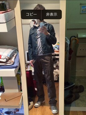 「NEIL BARRETT（ニールバレット）のアイテム（カーゴパンツ）」を使った、しゅんさん（メンズ・168cm）の春コーディネート