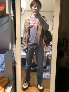 「0044（ゼロゼロヨンヨン）のアイテム」を使った、しゅんさん（メンズ・168cm）の秋コーディネート