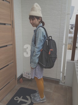 「aiko」｜「アイテム（ニットキャップ/ビーニー）」を使った、mariekkoさん（レディース・155cm）の冬コーディネート