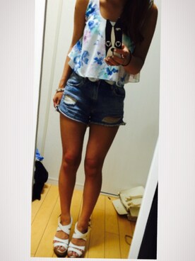 「Magender（マジェンダ）のアイテム」を使った、naaさん（レディース・159cm）の夏コーディネート