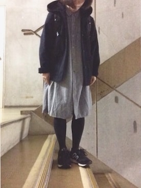 「MHL.（エムエイチエル）のアイテム（その他アウター）」を使った、くらさん（レディース・148cm）の冬コーディネート