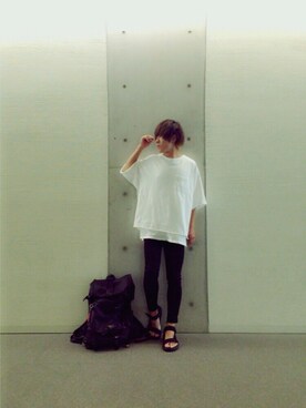 「UNIQLO（ユニクロ）のWOMEN ウルトラストレッチジーンズ（デニムパンツ）」を使った、しょーたろんさん（メンズ・167cm）の夏コーディネート