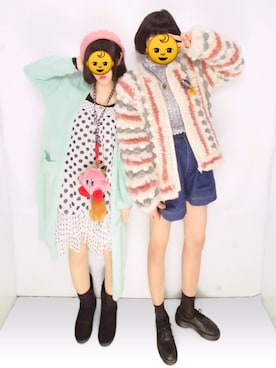 「プリクラ」｜「アイテム（その他）」を使った、なちゃんわんわん犬派ですさん（レディース・156cm）の冬コーディネート