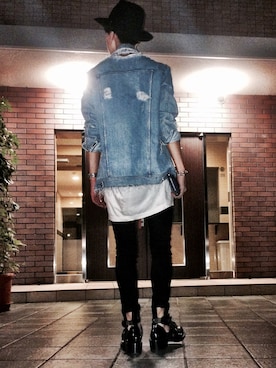 「HERMES」｜「アイテム（デニムジャケット）」を使った、Masahiroさん（メンズ・168cm）の夏コーディネート