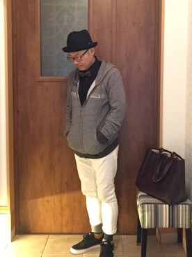 「アイテム（蝶ネクタイ）」を使った、55sakuさん（メンズ・170cm）の秋コーディネート