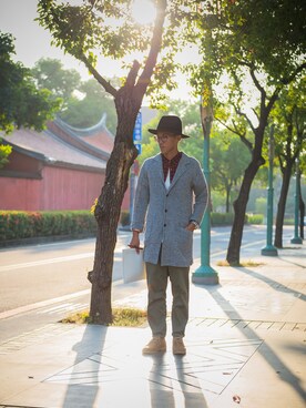 「Audience（オーディエンス）のアイテム（その他アウター）」を使った、Nickさん（メンズ・175cm）の秋コーディネート